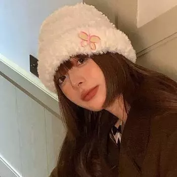 Теплая ветрозащитная зимняя плюшевая шапка для защиты ушей, женская зимняя шапка, плюшевый капор B1