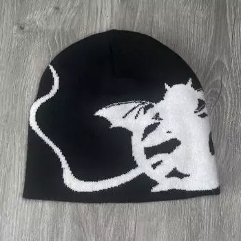 Теплая вязаная шапка без полей для осени и зимы 2020 года, подходящая как мужчинам, так и женщинам OneSize белый