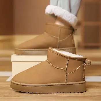 Теплая зимняя хлопковая обувь, мужские теплые меховые домашние тапочки, нескользящие плюшевые тапочки из ЭВА, домашние тапочки для пар с толстой подошвой, шлепанцы 40 чёрный