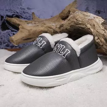 Теплая зимняя хлопковая обувь, женские теплые меховые домашние тапочки, нескользящие плюшевые тапочки из ЭВА, домашние тапочки для пар с толстой подошвой, шлепанцы 40-41 серый