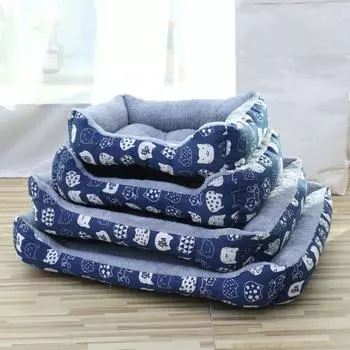 Теплая зимняя кровать для собак, нескользящие диваны для домашних животных, подушки для домашних животных, коврик для сна для кошек и щенков M-G