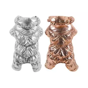 Теплая зимняя одежда для собак, ветрозащитный комбинезон с воротником для собак, пуховое пальто, водонепроницаемая утепленная парка, комбинезон для собаки, милая одежда для щенка M золотой