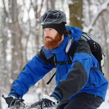 Теплая зимняя осенняя шапка Trooper с ушами для мужчин и женщин, трикотажная флисовая шапка для лыж, защита, стильный размер S Z8Y5 Black-1pc