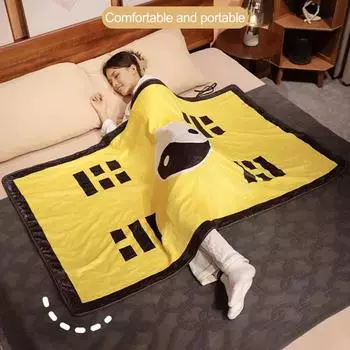 Теплое фланелевое одеяло Kasaya Priest Frock Printing Home Decor Великолепная мягкость Легкое одеяло для спальни и гостиной, пригодное для машинной ручной стирки красный