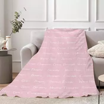 Теплое фланелевое одеяло с принтом букв, всесезонное одеяло для спальни, офиса, общежития, школы, легкое в уходе, можно стирать в стиральной машине, теплое легкое одеяло S