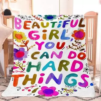 Теплое фланелевое одеяло с принтом букв, всесезонное одеяло для спальни, офиса, общежития, школы, легкое в уходе, можно стирать в стиральной машине, теплое легкое одеяло S