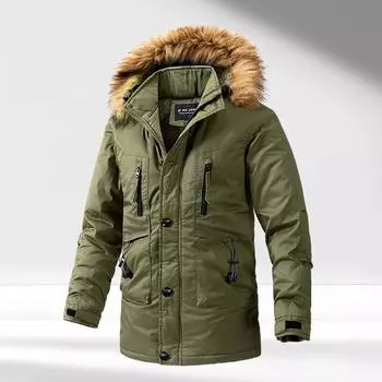 Теплое флисовое пальто для людей среднего и пожилого возраста, зимняя японская и корейская мужская одежда средней и длинной длины из утолщенного хлопка L