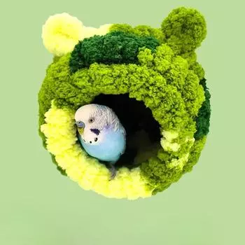 Теплое гнездо для птиц, гнездо для попугая, утолщенное плюшевое гнездо из тигровой шкуры, теплое, удобное, хлопковое гнездо, плетение зимних принадлежностей для птиц