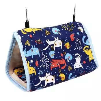 Теплое гнездо для птиц, мягкое, утолщенное, складное, подвесное, для птиц, игрушка с крючком для попугаев