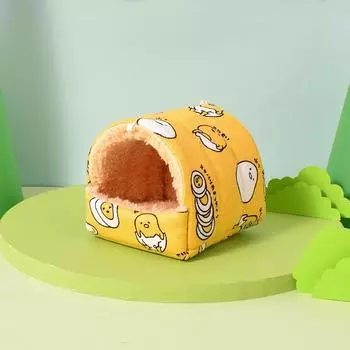 Теплое хлопковое гнездо для медовой летяги, хомяка, медовой летяги, золотого медвежьего гнезда, удобное мягкое хлопковое гнездо для питомца S 8x8cm