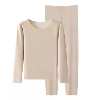 Теплое термобелье сексуальное женское нижнее белье длинные женские формованные комплекты зимняя женская средняя воротник термоформирующая одежда M