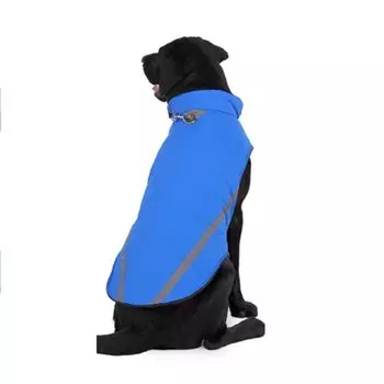 Теплое Зимнее Теплое Большое Пальто для Собаки Мягкая Теплая Куртка для Собаки Светоотражающее Зарядное Пальто для Собаки Зима S-blue B