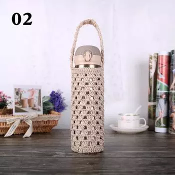 Теплоизолированный чехол для чашки, выдолбленная сумка, чехол для бутылки с водой, тканая сумка для хранения с ручкой 2