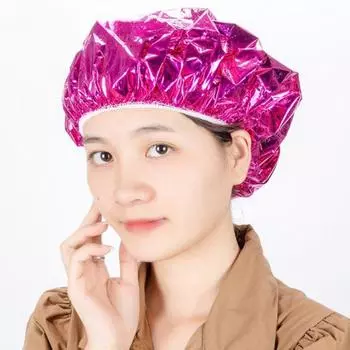 Теплоизоляционная алюминиевая фольга шапочка эластичная гладкая масло для волос выпечка шапочка портативная купальная шапочка женская чёрный