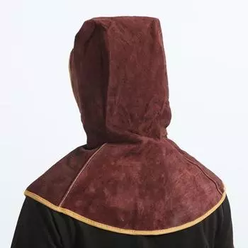 Теплоизоляционная кожаная маска-шлем ветрозащитная защитная маска из коровьей кожи сварочная шапочка сварщика 1 Pc