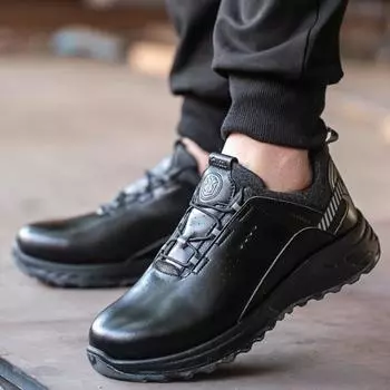 Теплоизоляционная обувь, дышащая электрика, специальная противоударная, противопрокольная изоляция, защитная обувь, мужская обувь для работы на фабрике 36 чёрный