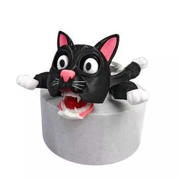 Теплоизоляционная подставка под чашку с мультяшным котом, подставка под чашку с котом с открытыми глазами, новая подставка под чашку с котом, офис чёрный