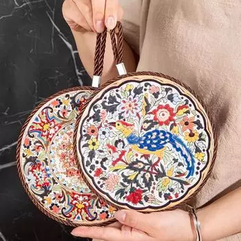 Теплоизоляционная подставка, предотвращающая ожоги, этнический стиль, богемия, нескользящие подставки под тарелки, керамическая поверхность, пробковое дно other