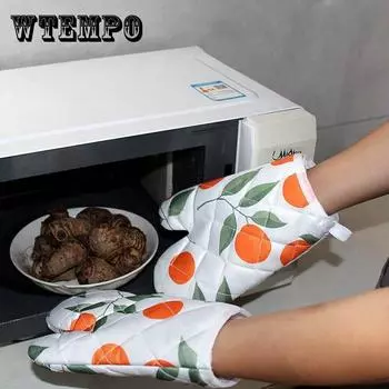 Теплоизоляционные перчатки Специальные перчатки для выпечки в микроволновой печи Творческая кухня Нескользящие термостойкие утолщенные перчатки, защищающие от ожогов
