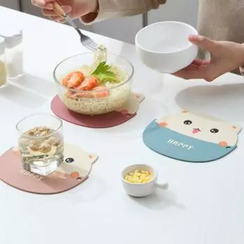 Теплоизоляционный коврик, термостойкий силиконовый противоожоговый коврик, настольный коврик, мультяшная подставка для столовых приборов, домашняя подставка, коврик для запекания