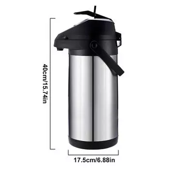 Теплоизоляционный кувшин из нержавеющей стали, термограф для кофе, диспенсер для горячих и холодных напитков с вращающимся на 360 основанием