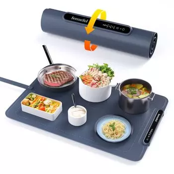 Теплоизоляция для приготовления пищи Подогреватель пищи 3 уровня электрической теплоизоляции Теплоизоляция для еды Настольный сворачивающийся и подогреватель пищи Тарелка, Тарелка, Тонкая,
