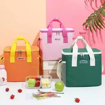 Теплоизоляция Пылезащитный простой изоляционный ланч-бокс большой емкости, сумка для хранения, изоляционная сумка для ланча зелёный