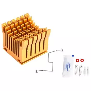 Теплоотвод Высококачественные золотые алюминиевые электрические принадлежности для печатной платы питания 43x40x36 мм