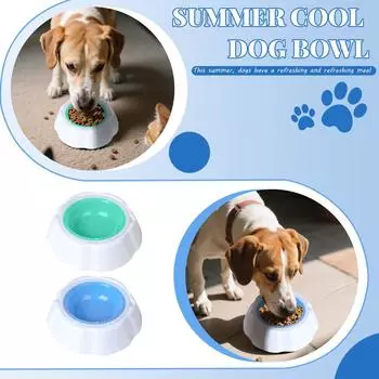 Теплоотводящая миска для домашних животных, миска для охлаждения домашних животных, миска для холодной воды для собак, летняя миска для домашних животных One Size