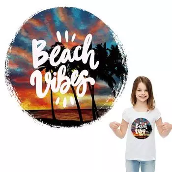 Теплопередача, пляжные флюиды, термонашивка Parches, Ropa, наклейки для одежды, футболка, бикини, термопресс, аппликация, сделай сам, утюг на переносе