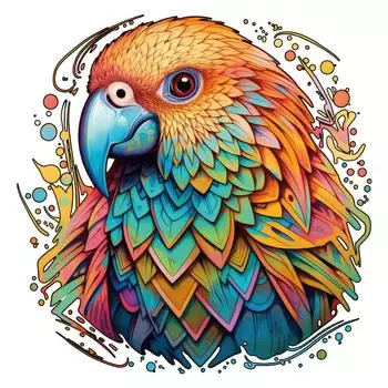 Теплопередающая наклейка с мультяшным попугаем с синим клювом, термонаклейки своими руками для одежды, изготовление футболок, украшение подушек