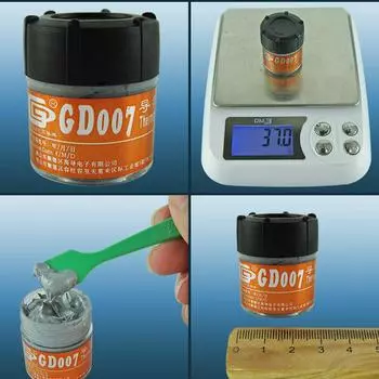 Теплопроводящая смазка-паста, силиконовая штукатурка, теплоотводящий компаунд для процессора компьютера GD900 GD007 GD-2, теплорассеивающая паста