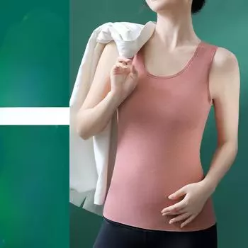 Тепловая жилетка из кашемирового шелка большого размера с подушкой на груди. Термобелье из немецкого бархата можно носить как осеннее и зимнее базовое пальто для женщин. XL