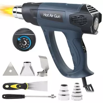 Тепловой фен Плавная регулировка температуры Объем воздуха Тепловой фен 1500 Вт градусов Тепловой фен AC110V Универсальный Независимая функция охлаждения 4 типа