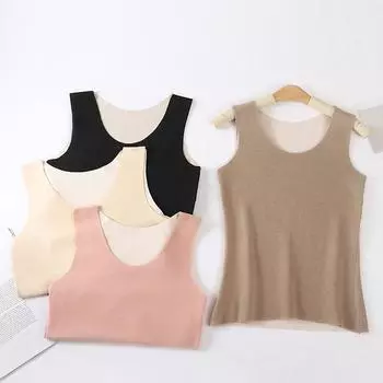 Тепловой жилет на подтяжках. Утолщенная плюшевая теплоизоляция под базовым слоем. M