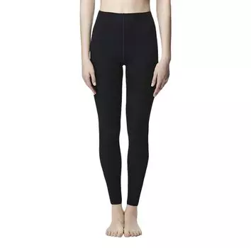 Тепловыделяющий материал с внутренней дышащей основой термобелье EX Plus длинные колготки защита от холода нижнее белье влагоотводящее тепловыделяющее C2JB9814 Черный M