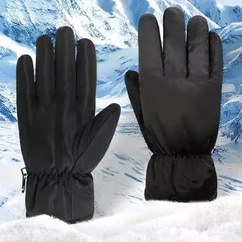 Тепловые лыжные перчатки для мужчин и женщин, зимние ветрозащитные бархатные перчатки для холодной погоды и спорта на открытом воздухе