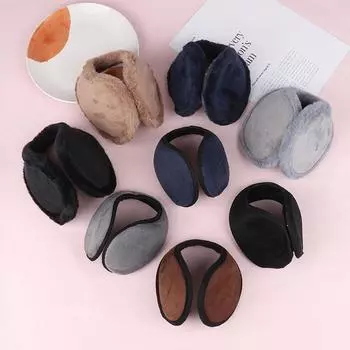 Тепловые мягкие плюшевые наушники мужские зимние утепленные утеплители для спорта на открытом воздухе ветрозащитные и морозостойкие наушники Coffee