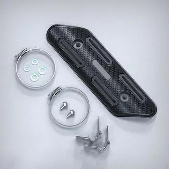 Теплозащитный экран выхлопной системы мотоцикла для оптимальной защиты чёрный