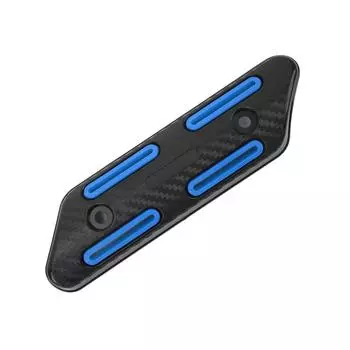 Теплозащитный экран выхлопной трубы универсальный для труб от 27 до 51 мм, мотоциклов, квадроциклов, горных велосипедов, скутеров синий