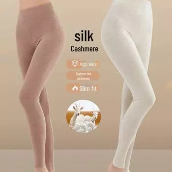 «Теплые бархатные брюки с высокой талией — быстросохнущие, эластичные, на хлопковой подкладке, женские брюки для осени/зимы» M вишневый розовый