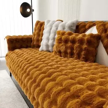 Теплые бархатные нескользящие подушки, зимние толстые клетчатые плюшевые чехлы для диванов, чехлы для диванов в гостиную, фланелевые чехлы для диванов, универсальные подлокотники, полотенце для спинки 70x70