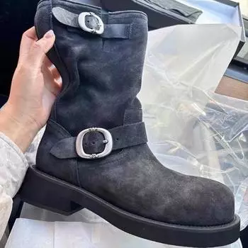 Теплые ботильоны женские зимние модные вязаные женские туфли корейские ботильоны на шнуровке на платформе короткие ботильоны теплые ботильоны с квадратными пуговицами женские 35