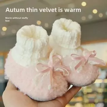 Теплые детские зимние ботинки с бархатом для детей от 0 до 12 месяцев