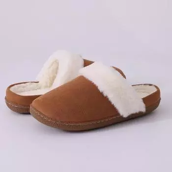 Теплые домашние тапочки с мехом для женщин, зимние теплые, уютные, плюшевые домашние тапочки, мягкие, нескользящие, с резиновой подошвой, домашние тапочки на плоской подошве 33 серый
