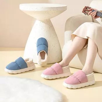 Теплые хлопковые туфли на толстой подошве для пары 36-37