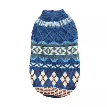 Теплые кошачьи свитера Мягкая одежда для питомцев Товары для собак Собачий свитер Маленькая Средняя Собака S синий