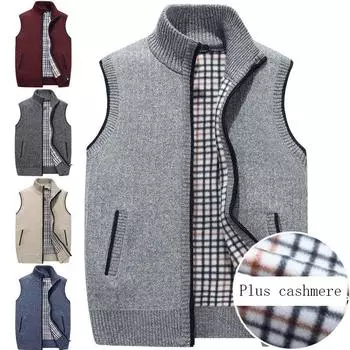 Теплые куртки, кардиган, жилет, водолазка, утепленный флисовый свитер, вязаный свитер на молнии, жилет XXXL чёрный