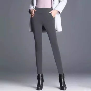 Теплые леггинсы для девочек с плюшем и утолщенной зимней верхней одеждой Теплые штаны для детей и младенцев с высокой талией Хлопковые штаны L