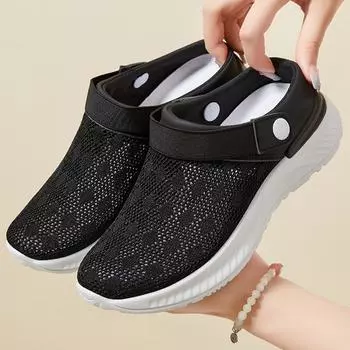 Теплые летние туфли на плоской подошве для женщин 2025 года, новые сетчатые дышащие спортивные тапочки, легкие прогулочные туфли, повседневные кроссовки 36 фиолетовый